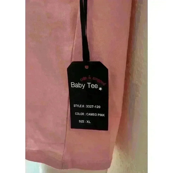 Splash Juniors XL Pink V Neck Short Sleeve Pullover Tshirt - Picture 9 of 10